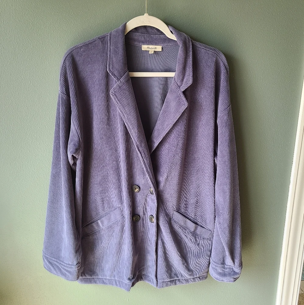 Madewell Knit Corduroy Redford Blazer, Size Large - Picture 3 of 5
